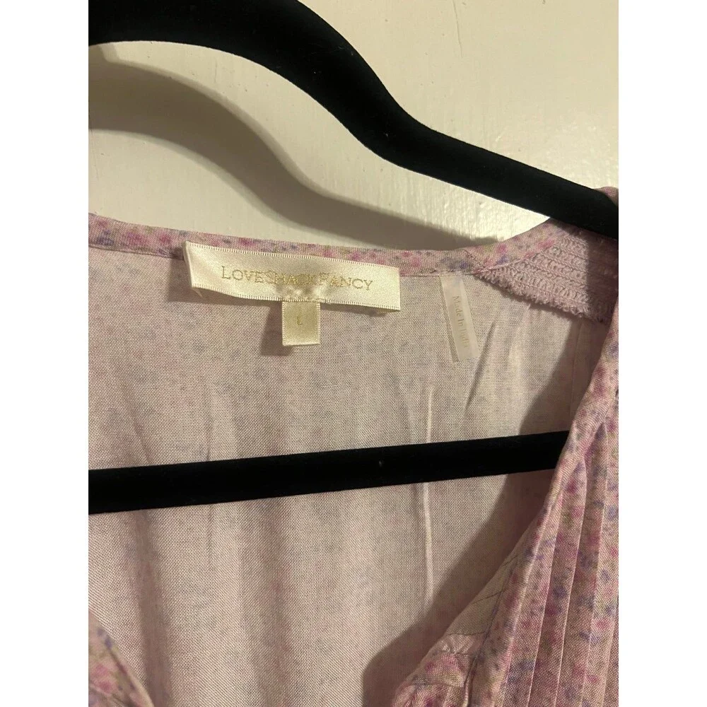 Love Shack Fancy Toto Dress in Purple Paisley Size L - Picture 4 of 10